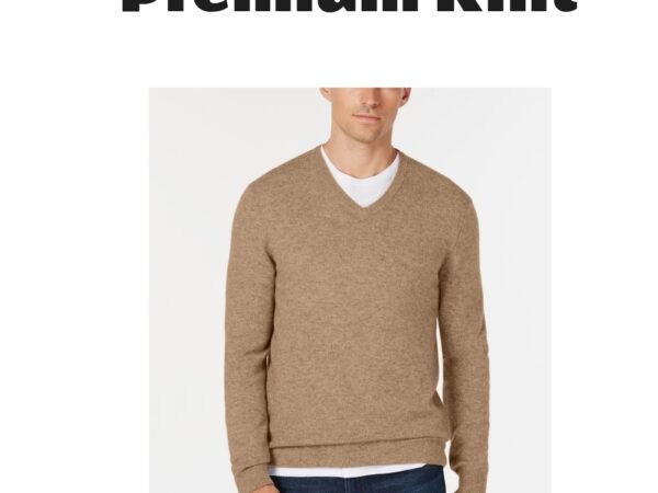 Club Room Men's 100% Cashmere V-Neck Sweater