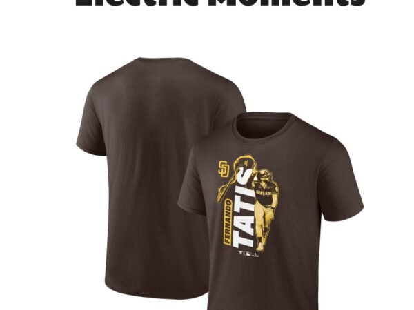 Men's Fernando Tatis Jr. Brown San Diego Padres Electric Moments T-Shirt