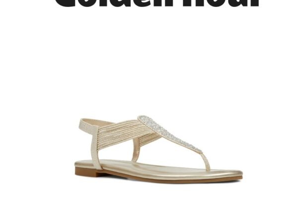 Bandolino Kayte Embellished T-Strap Flat Sandals