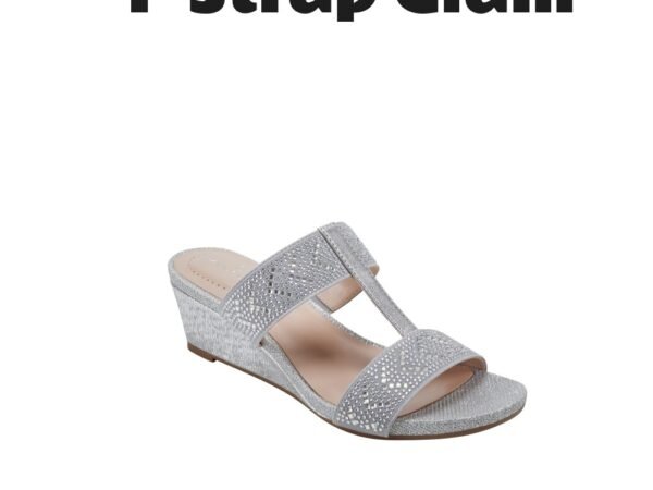 Bandolino Iluvit Embellished T-Strap Wedge Sandals