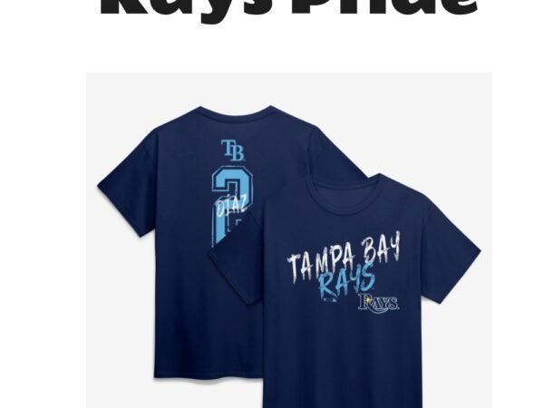 Men's Yandy Díaz Tampa Bay Rays Hustle Name & Number T-Shirt