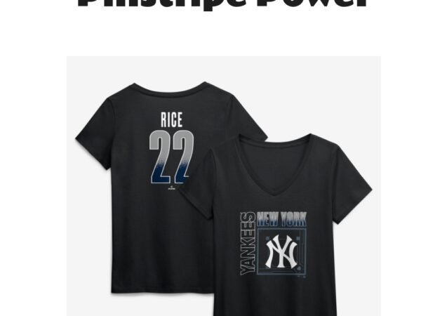 Women's Ben Rice New York Yankees Home Field Pop V-Neck T-Shirt