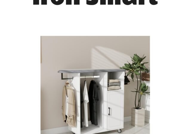 Streamdale Rolling Ironing Cabinet with Wheels