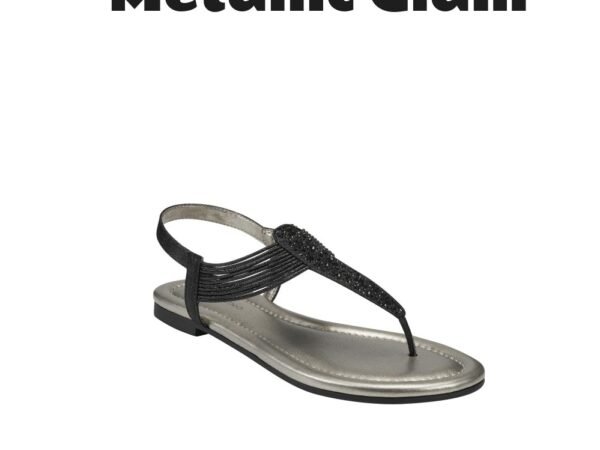 Bandolino Kayte Embellished T-Strap Flat Sandals