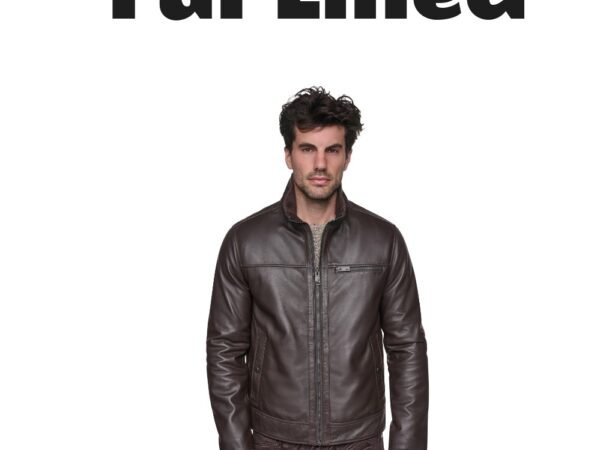 Marc New York Men's Fur Lined Leather Jacket