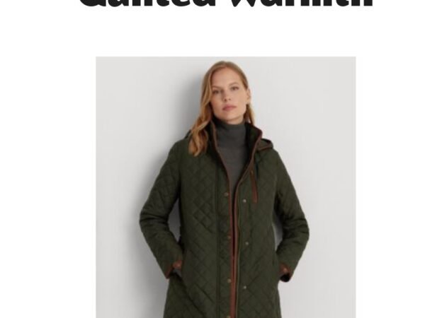 Lauren Ralph Lauren Womens Hooded Quilted Coat