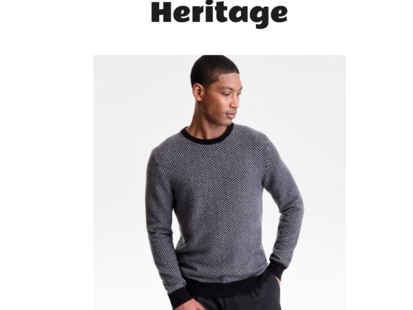 Club Room Men's Regular-Fit Herringbone Cashmere Sweater