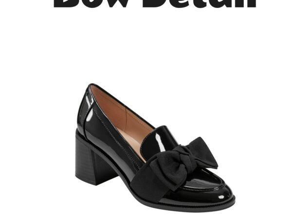 Bandolino Women's Korrar Bow Stacked Block Heel Loafers