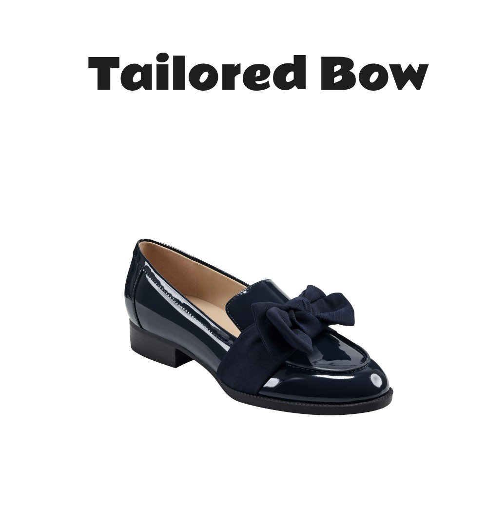 Bandolino Women's Lindio Bow Slip On Tailored Loafers