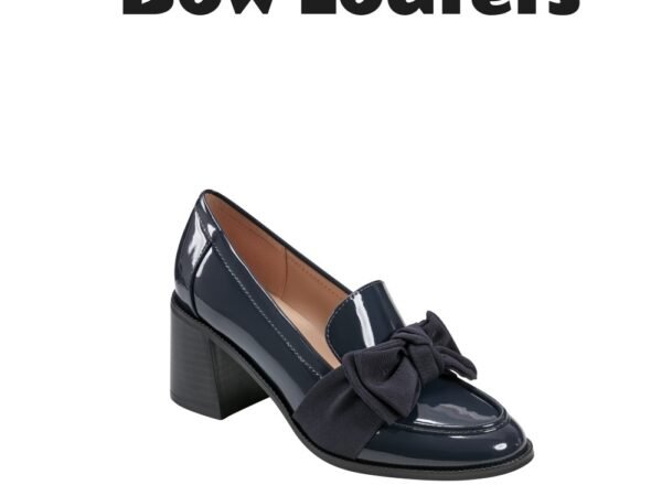 Bandolino Women's Korrar Bow Stacked Block Heel Loafers