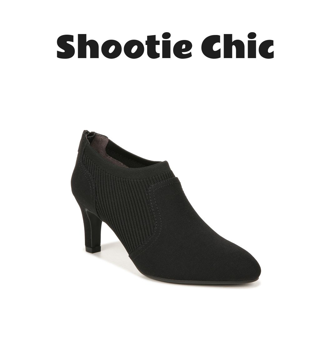 LifeStride Gia Shooties Black Microsuede