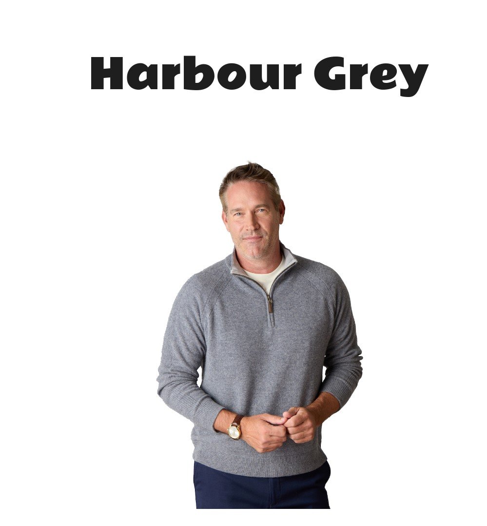 LuxLined Men's Itch-Free Cashmere Quarter-Zip Sweater