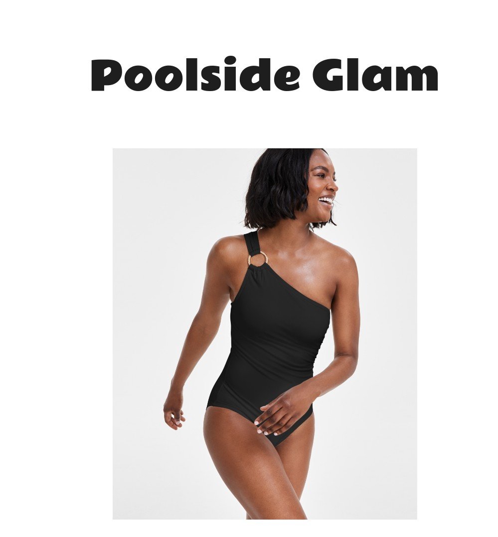 Michael Michael Kors Embellished One-Shoulder Underwire One-Piece Swimsuit