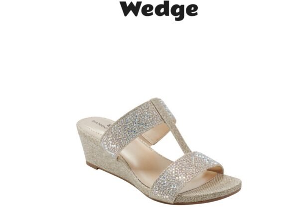 Bandolino Iluvit Embellished T-Strap Wedge Sandals
