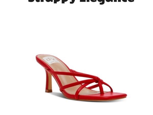 DV Dolce Vita Women's Zini Strappy Kitten Heel Dress Sandals