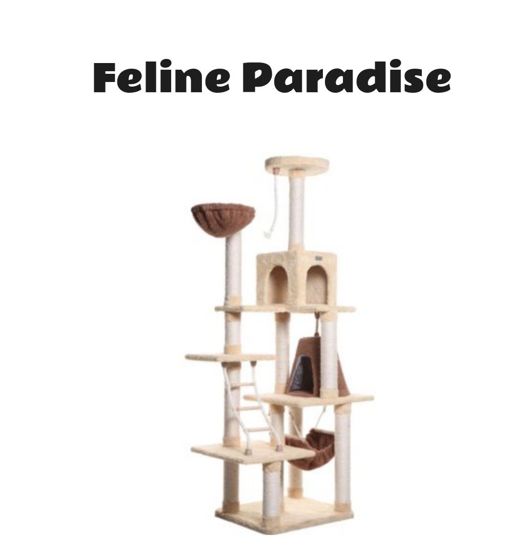 Armarkat Real Wood Cat Climber Play House with Lounge Basket