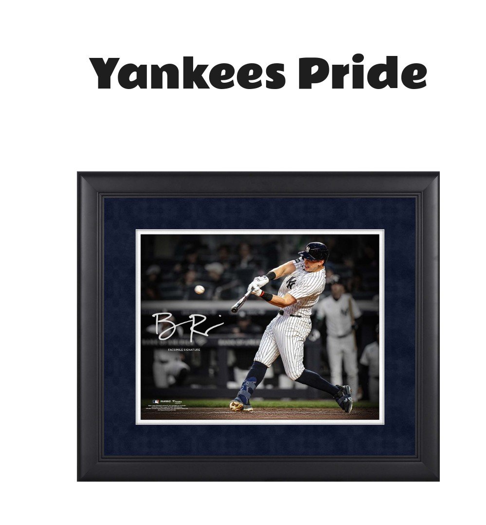Ben Rice New York Yankees Facsimile Signature Framed Spotlight Photograph