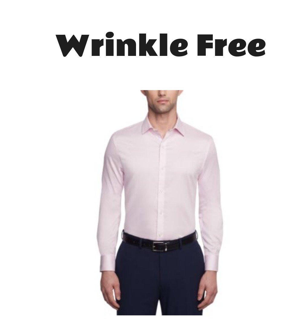 Tommy Hilfiger Mens Flex Stretch Twill Dress Shirt