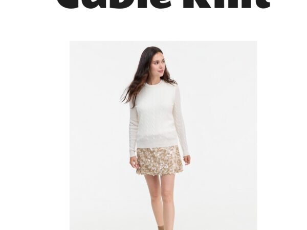Charter Club Petite Cable-Knit Crewneck Cashmere Sweater