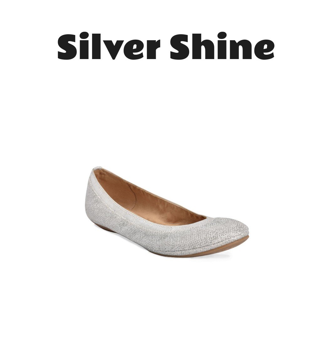Bandolino Edition Ballet Flats Silver Glitz