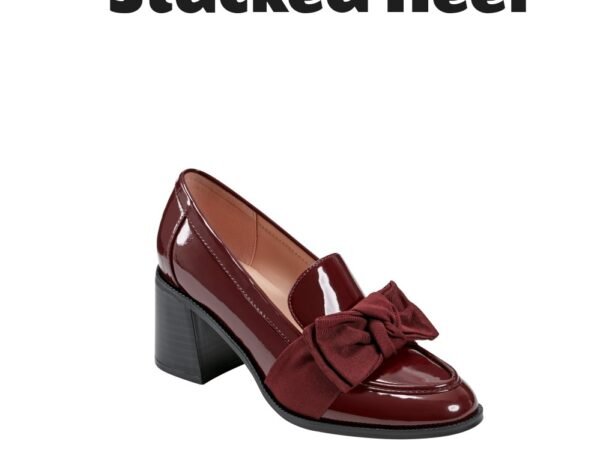 Bandolino Women's Korrar Bow Stacked Block Heel Loafers