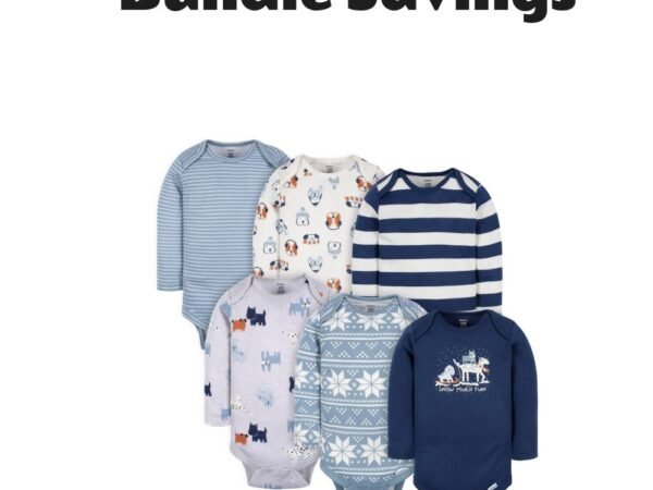 Gerber Baby Boys Long Sleeve Onesies Bodysuits 6-Pack
