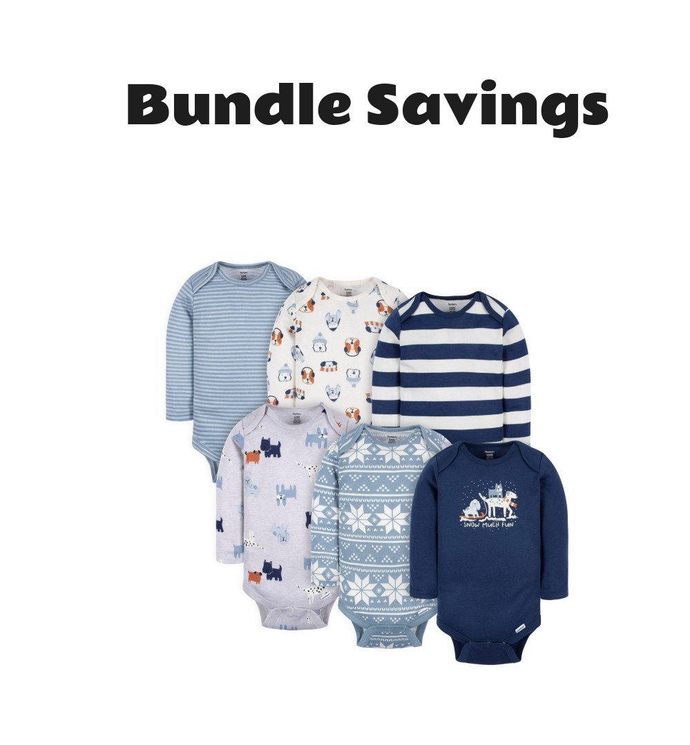 Gerber Baby Boys Long Sleeve Onesies Bodysuits 6-Pack